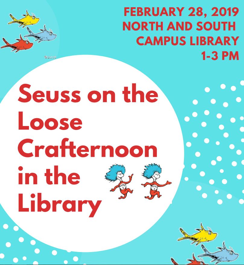 Seuss on the Loose Crafternoon in the Library logo